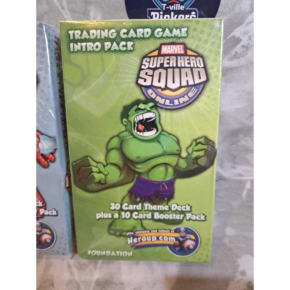All 4-Marvel Super Hero Squad Cards Hulk, Iron Man, Spiderman, Wolverine‎